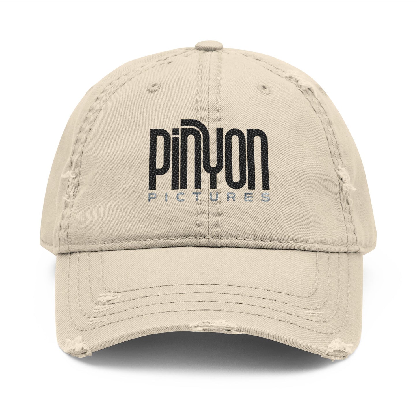 Distressed Pinyon Pictures Khaki Baseball Cap