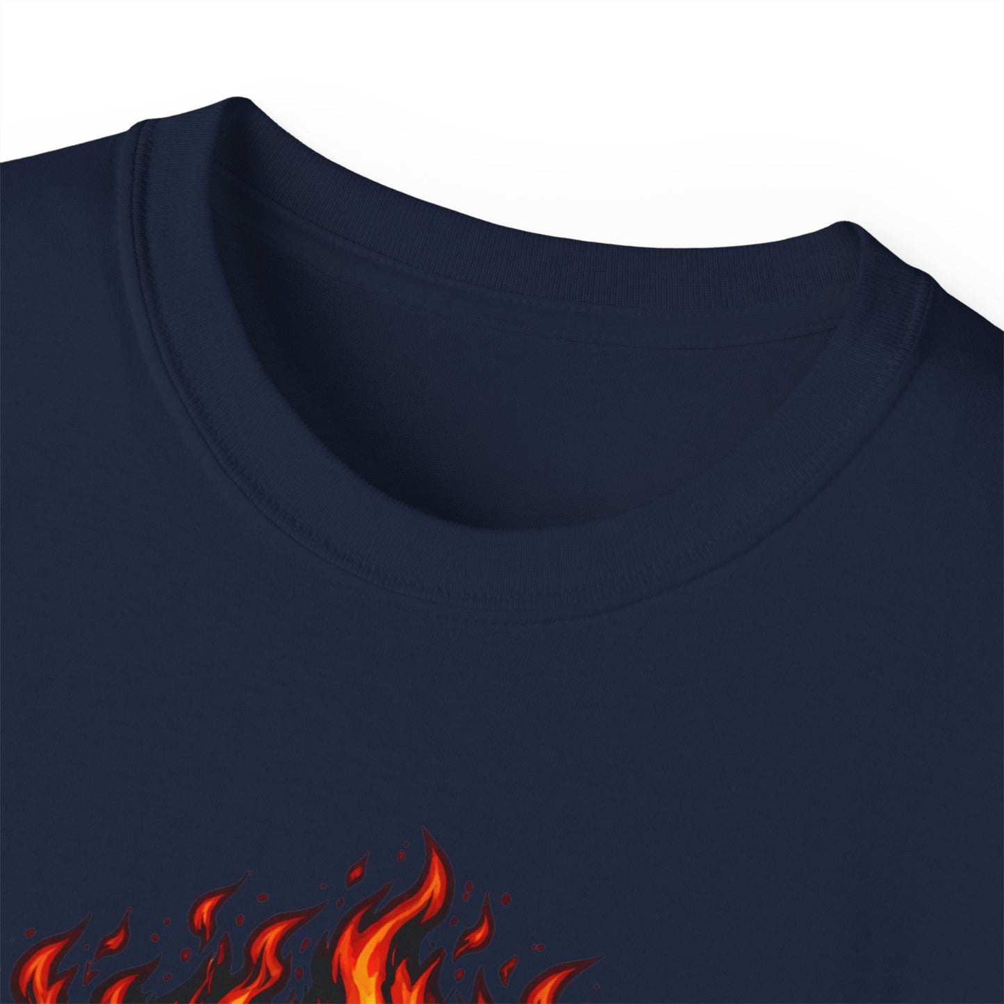 Burn It All Down Tee — Flame Graphic Cotton T‑Shirt