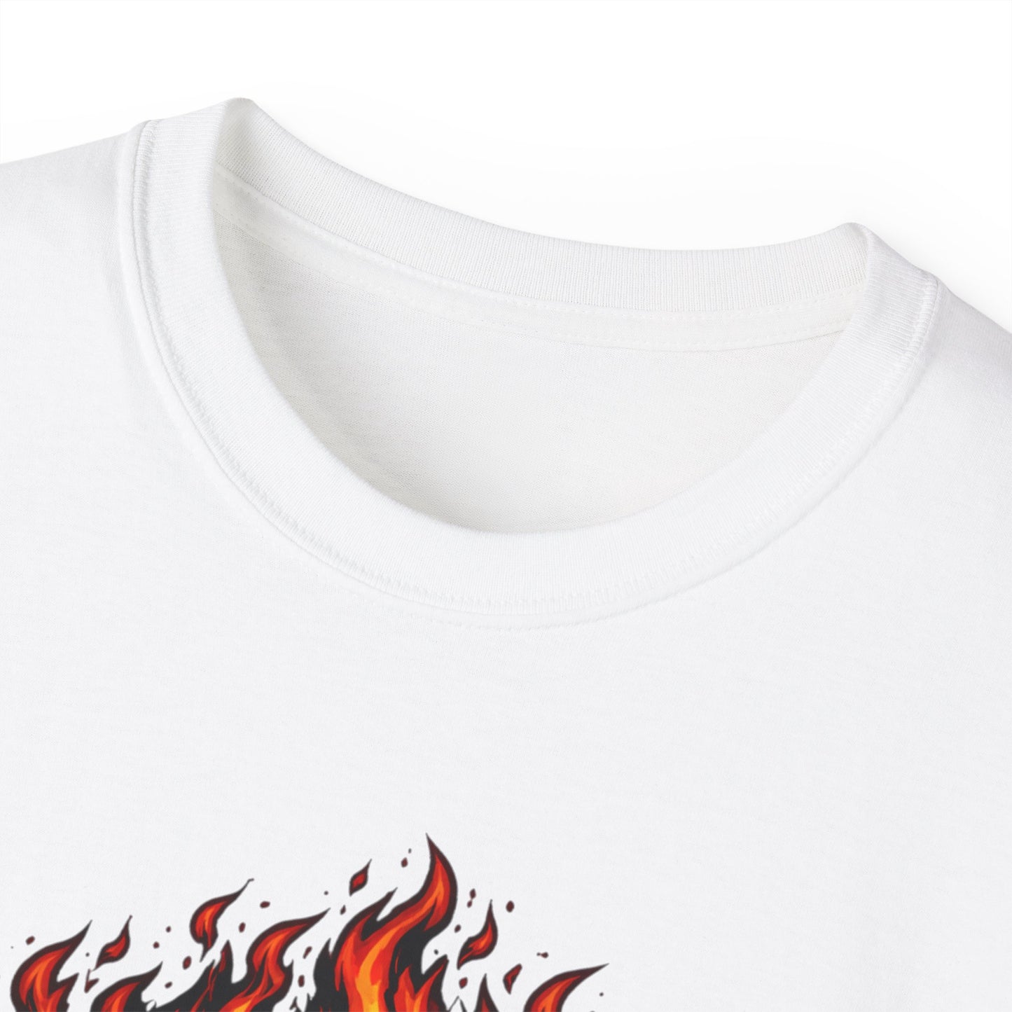 Burn It All Down Tee — Flame Graphic Cotton T‑Shirt
