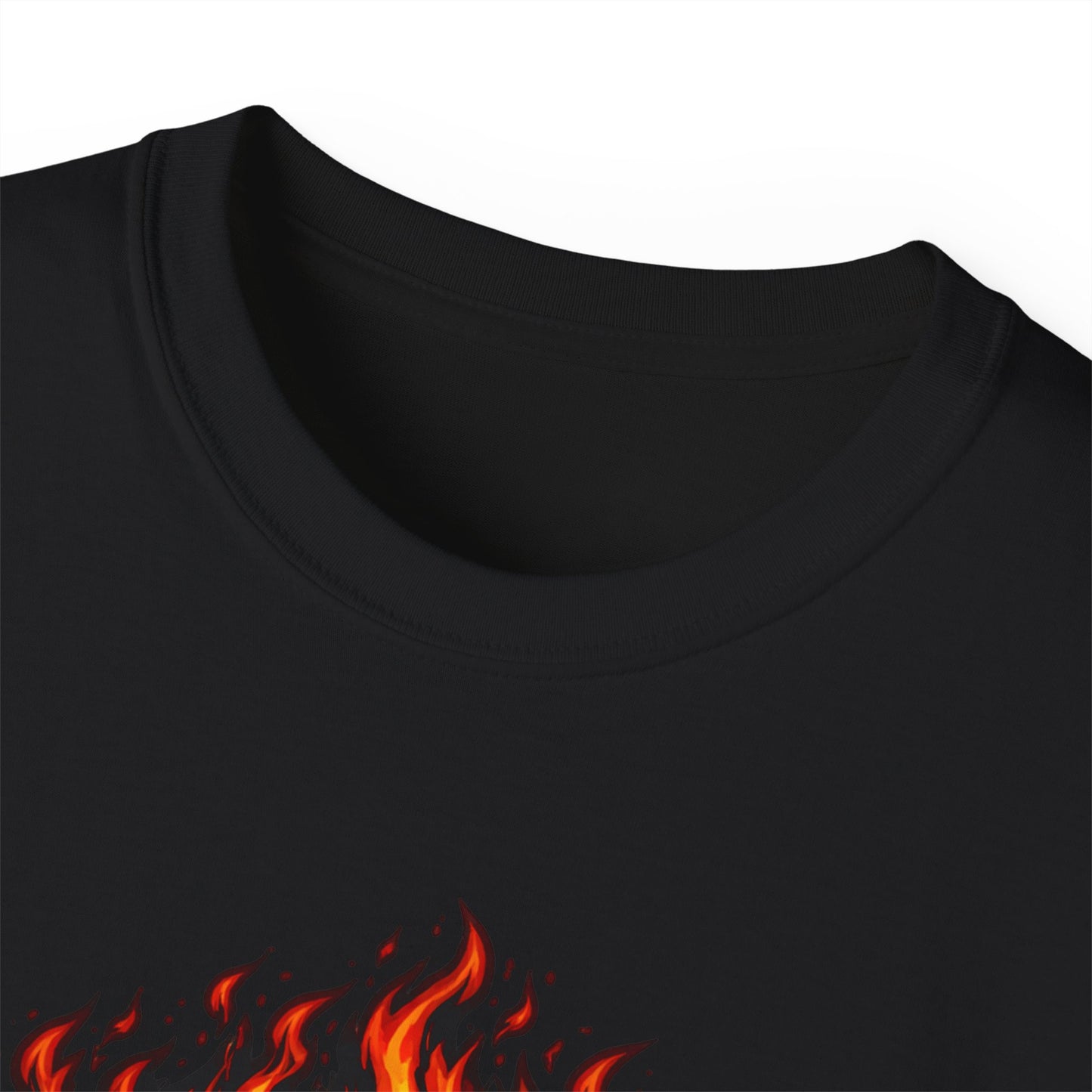 Burn It All Down Tee — Flame Graphic Cotton T‑Shirt